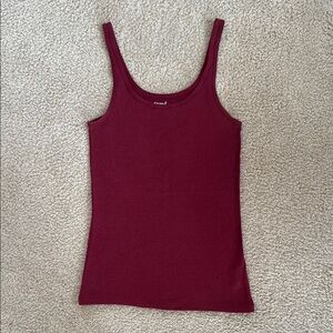 Old Navy Fitted Burgundy Tank Top